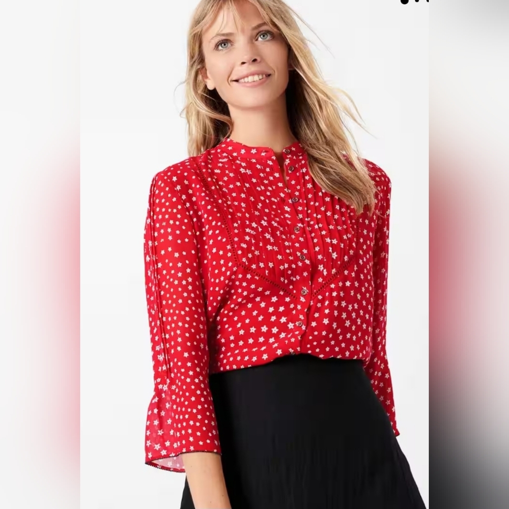 Brora Star Print Silk Blouse